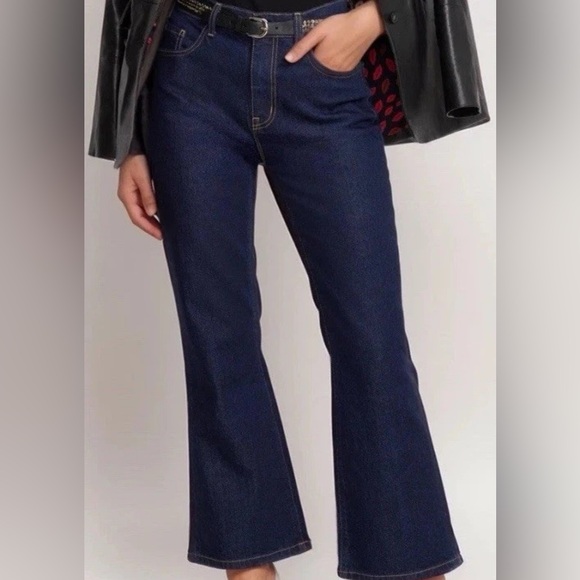 Johnny Was Marseille Baby Dark Blue Boot Jeans Size 31 New With Tags $198 - Picture 4 of 11